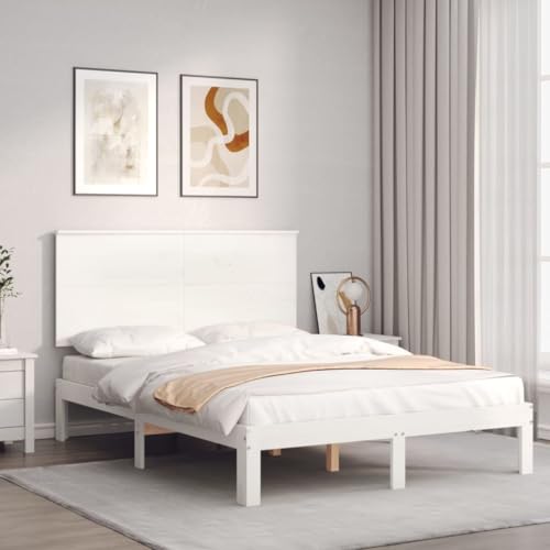 BOWEKAM Möbel, Betten & Accessoires, Betten & Bettrahmen, Bettgestell ohne Matratze, Weiß, 140x200 cm, Massivholz Kiefer BOWEKAM Möbel, Betten & Accessoires, Betten & Bettrahmen, Bettgestell ohne Matratze, Weiß, 140x200 cm, Massivholz Kiefer von BOWEKAM
