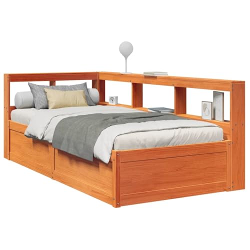 BOWEKAM Möbel, Betten & Accessoires, Betten & Bettrahmen, Bücherregal Bett ohne Matratze, gewachst, Braun, 75 x 190 cm, Massivholz, Kiefer BOWEKAM Möbel, Betten & Accessoires, Betten & Bettrahmen, Bücherregal Bett ohne Matratze, gewachst, Braun, 75 x 190 cm, Massivholz, Kiefer von BOWEKAM