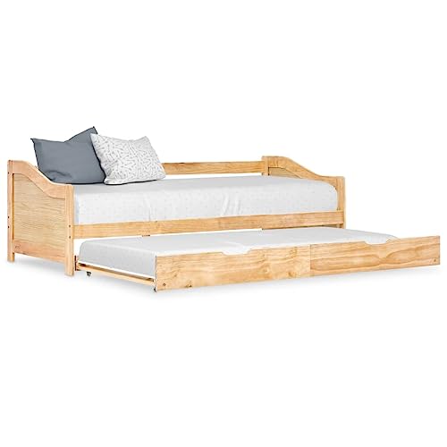 BOWEKAM Möbel, Betten & Accessoires, Betten & Bettrahmen, ausziehbares Schlafsofa ohne Matratze, Kiefernholz, 90 x 200 cm von BOWEKAM
