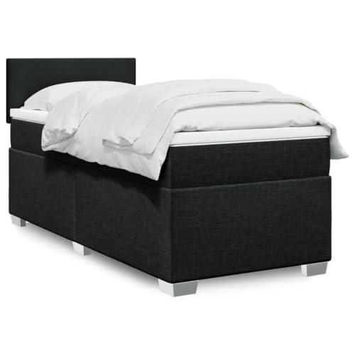 BOWEKAM Möbel, Betten & Zubehör, Betten & Bettrahmen, Boxspringbett mit Matratze, schwarz, 100x200 cm Stoff BOWEKAM Möbel, Betten & Zubehör, Betten & Bettrahmen, Boxspringbett mit Matratze, schwarz, 100x200 cm Stoff von BOWEKAM