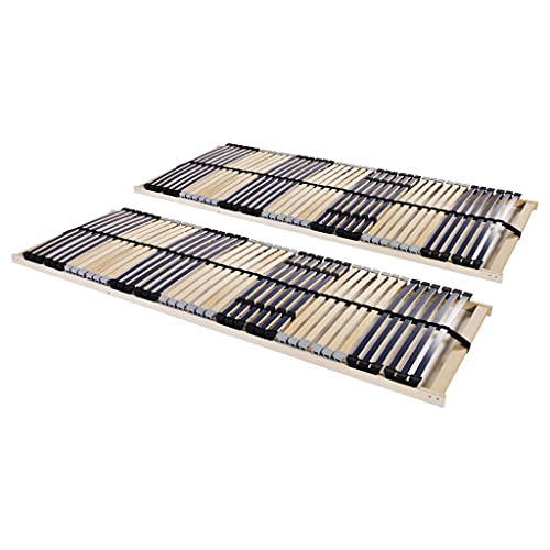 BOWEKAM Möbel, Betten & Zubehör, Betten & Bettrahmen, Lattenroste ohne Matratze, 2 Stück mit 42 Latten, 90 x 200 cm von BOWEKAM