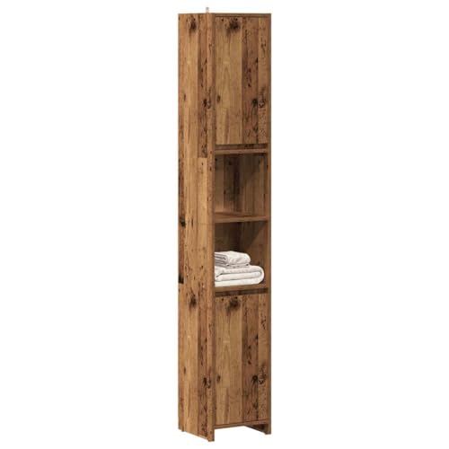 BOWEKAM Möbel, Möbelsets, Badezimmermöbel-Sets, Badezimmerschrank, altes Holz, 30 x 30 x 183,5 cm, Holzwerkstoff von BOWEKAM