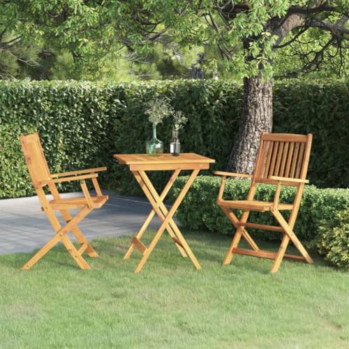BOWEKAM Möbel, Outdoor-Möbel, Gartenmöbel-Sets, 3-teilig, zusammenklappbar, Gartenmöbel-Set, massives Akazienholz BOWEKAM Möbel, Outdoor-Möbel, Gartenmöbel-Sets, 3-teilig, zusammenklappbar, Gartenmöbel-Set, massives Akazienholz von BOWEKAM