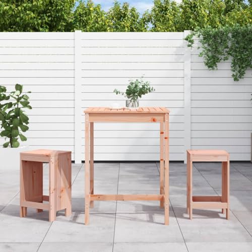 BOWEKAM Möbel, Outdoor-Möbel, Gartenmöbel-Sets, 3-teiliges Garten-Bar-Set, Massivholz, Douglas von BOWEKAM