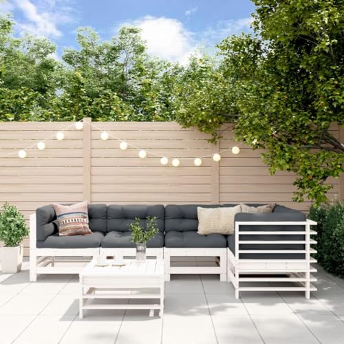 BOWEKAM Möbel, Outdoor-Möbel, Gartenmöbel-Sets, 6-teiliges Garten-Lounge-Set, weiß, Massivholz, Kiefer BOWEKAM Möbel, Outdoor-Möbel, Gartenmöbel-Sets, 6-teiliges Garten-Lounge-Set, weiß, Massivholz, Kiefer von BOWEKAM