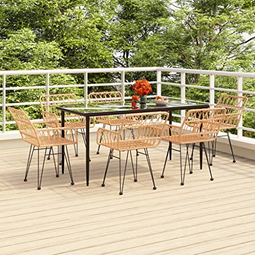 BOWEKAM Möbel, Outdoor-Möbel, Gartenmöbel-Sets, 7-teiliges Garten-Esszimmer-Set, Polyrattan BOWEKAM Möbel, Outdoor-Möbel, Gartenmöbel-Sets, 7-teiliges Garten-Esszimmer-Set, Polyrattan von BOWEKAM