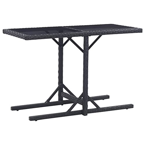 BOWEKAM Möbel, Outdoor-Möbel, Outdoor-Tische, Gartentisch, schwarz, 110 x 53 x 72 cm, Glas und Polyrattan BOWEKAM Möbel, Outdoor-Möbel, Outdoor-Tische, Gartentisch, schwarz, 110 x 53 x 72 cm, Glas und Polyrattan von BOWEKAM