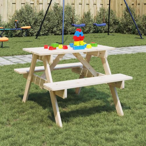 BOWEKAM Möbel, Outdoor-Möbel, Outdoor-Tische, Picknicktisch für 4 Kinder, mit Schirmloch, Massivholz, Tanne BOWEKAM Möbel, Outdoor-Möbel, Outdoor-Tische, Picknicktisch für 4 Kinder, mit Schirmloch, Massivholz, Tanne von BOWEKAM