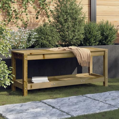 BOWEKAM Möbel, Outdoor-Möbel, Sitzgelegenheiten im Freien, Gartenbank, 108 x 35 x 45 cm, imprägniertes Kiefernholz von BOWEKAM