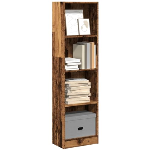 BOWEKAM Möbel, Regale, Bücherregale und Standregale, Bücherregal, Altes Holz, 40 x 24 x 143 cm, Holzwerkstoff von BOWEKAM