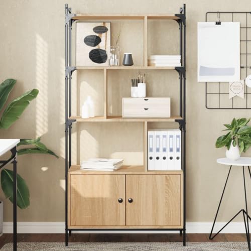 BOWEKAM Möbel, Regale, Bücherregale und Standregale, Bücherregal mit Türen, Sonoma-Eiche, 76,5 x 30 x 154,5 cm, Holzwerkstoff BOWEKAM Möbel, Regale, Bücherregale und Standregale, Bücherregal mit Türen, Sonoma-Eiche, 76,5 x 30 x 154,5 cm, Holzwerkstoff von BOWEKAM