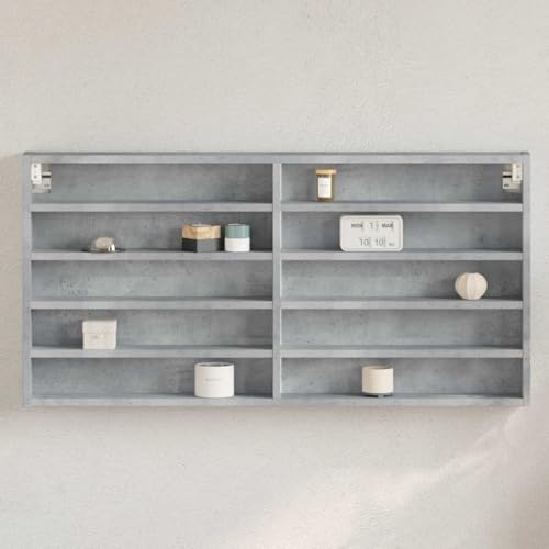 BOWEKAM Möbel, Regale, Wandregale und Latten, Vitrinenschrank, Betongrau, 100 x 8,5 x 50 cm, Holzwerkstoff BOWEKAM Möbel, Regale, Wandregale und Latten, Vitrinenschrank, Betongrau, 100 x 8,5 x 50 cm, Holzwerkstoff von BOWEKAM