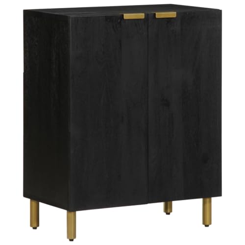 BOWEKAM Möbel, Schränke und Aufbewahrung, Aufbewahrungsschränke und Schließfächer, Sideboard, schwarz, 60 x 33 x 75 cm, Holzwerkstoff von BOWEKAM