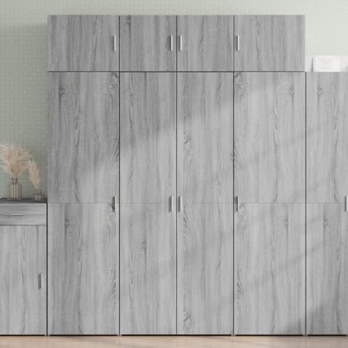 BOWEKAM Möbel, Schränke und Aufbewahrung, Buffets & Sideboards, Highboard Grey Sonoma 80 x 42,5 x 185 cm, Holzwerkstoff von BOWEKAM