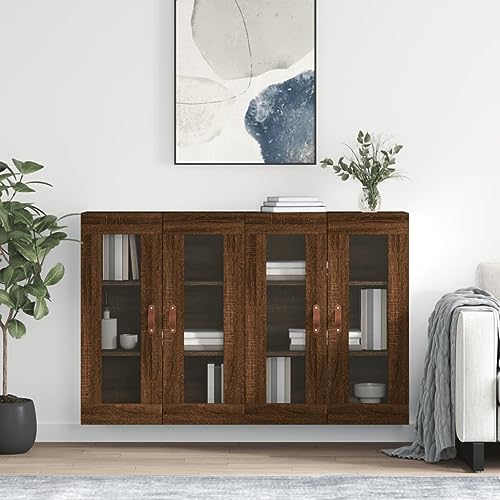 BOWEKAM Möbel, Schränke und Aufbewahrung, Buffets und Sideboards, Wandschränke, 2 Stück, braunes Eichenholz BOWEKAM Möbel, Schränke und Aufbewahrung, Buffets und Sideboards, Wandschränke, 2 Stück, braunes Eichenholz von BOWEKAM