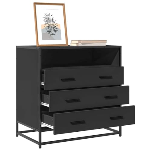 BOWEKAM Möbel, Schränke & Aufbewahrung, Kommode, Schubladenschrank, Schwarz, 70 x 41 x 70 cm, Holzwerkstoff von BOWEKAM