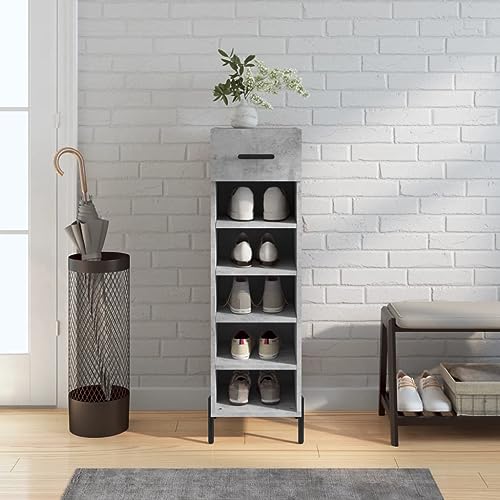 BOWEKAM Möbel, Schränke & Aufbewahrung, Schuhschrank, Betongrau, 30 x 35 x 105 cm, Holzwerkstoff BOWEKAM Möbel, Schränke & Aufbewahrung, Schuhschrank, Betongrau, 30 x 35 x 105 cm, Holzwerkstoff von BOWEKAM