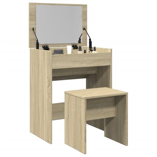 BOWEKAM Möbel, Schränke und Aufbewahrung, Waschtische, Schlafzimmer-Schminktische, Schminktisch und Hocker, Sonoma-Eiche, 60 x 40 x 113,5 cm BOWEKAM Möbel, Schränke und Aufbewahrung, Waschtische, Schlafzimmer-Schminktische, Schminktisch und Hocker, Sonoma-Eiche, 60 x 40 x 113,5 cm von BOWEKAM