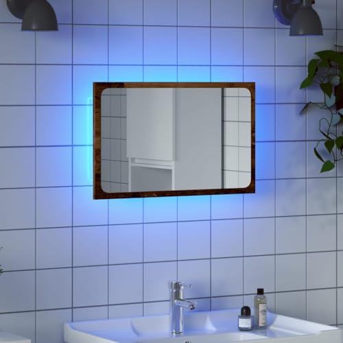 BOWEKAM Möbel, Schränke und Aufbewahrung, Waschtischunterschrank, Badezimmerspiegel mit LED-Licht, altes Holz, 60 x 8,5 x 38 cm BOWEKAM Möbel, Schränke und Aufbewahrung, Waschtischunterschrank, Badezimmerspiegel mit LED-Licht, altes Holz, 60 x 8,5 x 38 cm von BOWEKAM