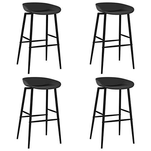 BOWEKAM Möbel, Stühle, Tisch und Barhocker, Barstühle, 4 Stück, Schwarz von BOWEKAM