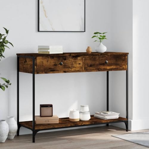 BOWEKAM Möbel, Tische, Akzenttische, Beistelltische, Konsolentisch, Raucheiche, 100 x 34,5 x 75 cm, Holzwerkstoff BOWEKAM Möbel, Tische, Akzenttische, Beistelltische, Konsolentisch, Raucheiche, 100 x 34,5 x 75 cm, Holzwerkstoff von BOWEKAM