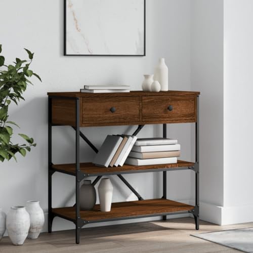 BOWEKAM Möbel, Tische, Akzenttische, Beistelltische, Konsolentisch, braune Eiche, 75 x 34,5 x 75 cm, Holzwerkstoff BOWEKAM Möbel, Tische, Akzenttische, Beistelltische, Konsolentisch, braune Eiche, 75 x 34,5 x 75 cm, Holzwerkstoff von BOWEKAM