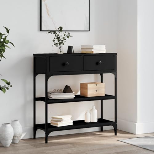 BOWEKAM Möbel, Tische, Akzenttische, Beistelltische, Konsolentisch, schwarz, 72,5 x 25 x 75 cm, Holzwerkstoff BOWEKAM Möbel, Tische, Akzenttische, Beistelltische, Konsolentisch, schwarz, 72,5 x 25 x 75 cm, Holzwerkstoff von BOWEKAM