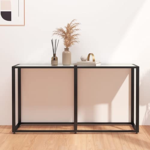 BOWEKAM Möbel, Tische, Akzenttische, Beistelltische, Konsolentisch, weißer Marmor, 140 x 35 x 75,5 cm, gehärtetes Glas BOWEKAM Möbel, Tische, Akzenttische, Beistelltische, Konsolentisch, weißer Marmor, 140 x 35 x 75,5 cm, gehärtetes Glas von BOWEKAM