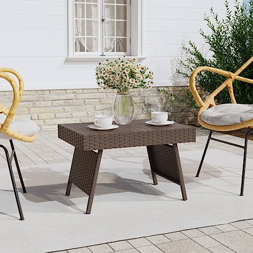 BOWEKAM Möbel, Tische, Akzenttische, Beistelltische, faltbarer Beistelltisch, braun, 60 x 40 x 38 cm, Polyrattan BOWEKAM Möbel, Tische, Akzenttische, Beistelltische, faltbarer Beistelltisch, braun, 60 x 40 x 38 cm, Polyrattan von BOWEKAM