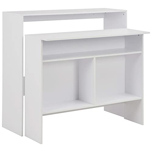 BOWEKAM Möbel, Tische, Küchen- und Esszimmertische, Bartisch mit 2 Tischplatten, weiß, 130 x 40 x 120 cm BOWEKAM Möbel, Tische, Küchen- und Esszimmertische, Bartisch mit 2 Tischplatten, weiß, 130 x 40 x 120 cm von BOWEKAM