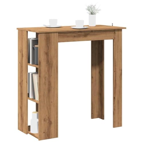 BOWEKAM Möbel, Tische, Küchen- und Esszimmertische, Bartisch mit Regal, Eichenholz, 102 x 50 x 103,5 cm, Holzwerkstoff BOWEKAM Möbel, Tische, Küchen- und Esszimmertische, Bartisch mit Regal, Eichenholz, 102 x 50 x 103,5 cm, Holzwerkstoff von BOWEKAM