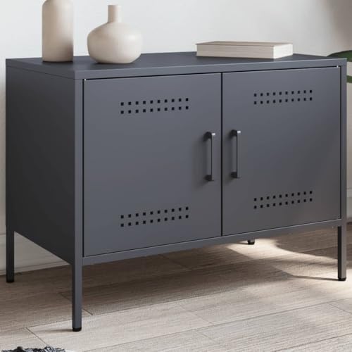 BOWEKAM Möbel, Unterhaltungszentren & TV-Ständer, TV-Schrank, Anthrazit, 68 x 39 x 50,5 cm, Stahl BOWEKAM Möbel, Unterhaltungszentren & TV-Ständer, TV-Schrank, Anthrazit, 68 x 39 x 50,5 cm, Stahl von BOWEKAM