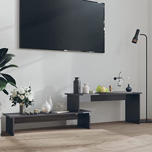 BOWEKAM Möbel, Unterhaltungszentren & TV-Ständer, TV-Schrank, Hochglanz-Grau, 180 x 30 x 43 cm, Holzwerkstoff von BOWEKAM