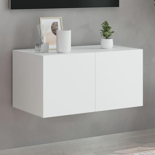 BOWEKAM Möbel, Unterhaltungszentren und TV-Ständer, TV-Wandschrank mit LED-Lichtern, weiß, 60 x 35 x 31 cm BOWEKAM Möbel, Unterhaltungszentren und TV-Ständer, TV-Wandschrank mit LED-Lichtern, weiß, 60 x 35 x 31 cm von BOWEKAM