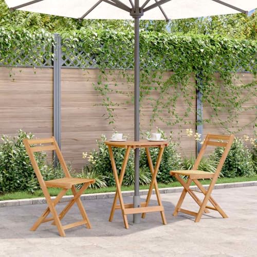 BOWEKAM Outdoor Outdoor Tische Klapptisch Gartentisch 60x75cm Akazienholz massiv von BOWEKAM