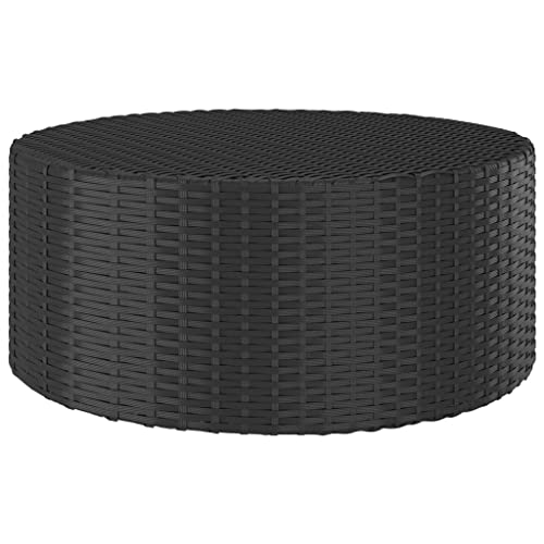 BOWEKAM Outdoor Outdoor Tische Teetisch Schwarz 68x68x30cm Poly Rattan von BOWEKAM
