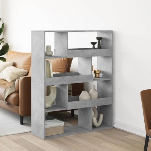 BOWEKAM Raumteiler, Betongrau, 100 x 33 x 125,5 cm, Holz-Möbel, Regale, Bücherregale und Standregale von BOWEKAM
