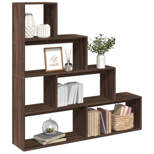 BOWEKAM Raumteiler Bücherregal 4 Etagen Braun Eiche 143,5x29x143,5cm Holzwerkstoff BOWEKAM Raumteiler Bücherregal 4 Etagen Braun Eiche 143,5x29x143,5cm Holzwerkstoff von BOWEKAM