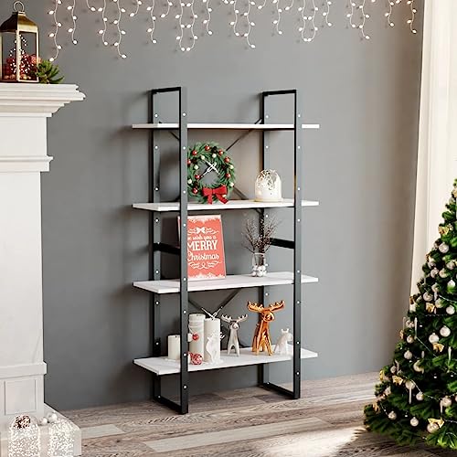 BOWEKAM Regal-Bücherregale & Standregale - 4-stöckiger Bücherschrank, weiß, 80 x 30 x 140 cm, Holzwerkstoff BOWEKAM Regal-Bücherregale & Standregale - 4-stöckiger Bücherschrank, weiß, 80 x 30 x 140 cm, Holzwerkstoff von BOWEKAM