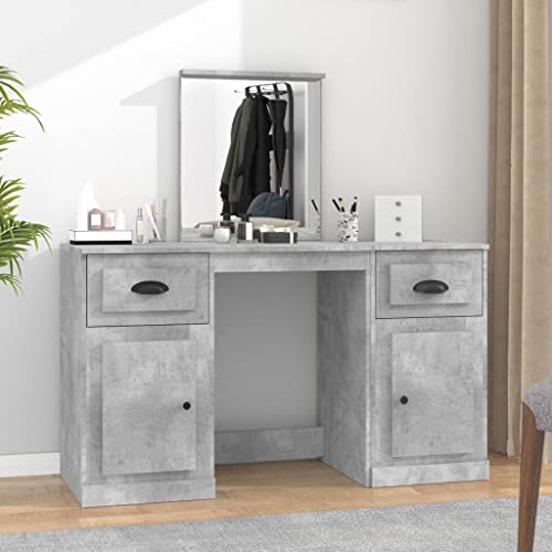 BOWEKAM Schminktisch mit Spiegel Betongrau 130x50x132,5cm BOWEKAM Schminktisch mit Spiegel Betongrau 130x50x132,5cm von BOWEKAM