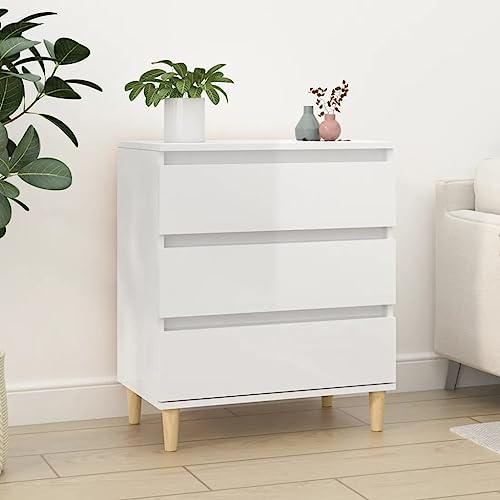 BOWEKAM Schränke & Aufbewahrung-Buffets & Sideboards Sideboard Hochglanz Weiß 60x35x70cm Holzwerkstoff von BOWEKAM