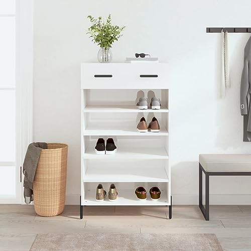 BOWEKAM Schränke & Aufbewahrungs-Schuhschrank Hochglanz Weiß 60x35x105 cm Holzwerkstoff BOWEKAM Schränke & Aufbewahrungs-Schuhschrank Hochglanz Weiß 60x35x105 cm Holzwerkstoff von BOWEKAM