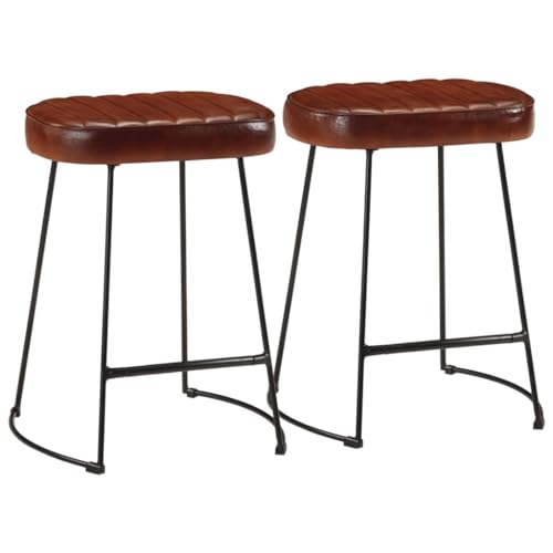 BOWEKAM Stühle, Tisch & Barhocker, Barhocker, 2 Stück, Dunkelbraun, 40 x 29,5 x 53 cm von BOWEKAM