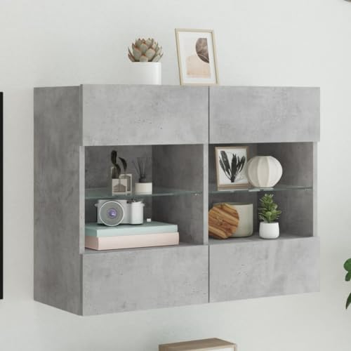 BOWEKAM TV-Wandschrank mit LED-Lichtern, Betongrau, 78,5 x 30 x 60,5 cm, Möbel, Unterhaltungszentren und TV-Ständer BOWEKAM TV-Wandschrank mit LED-Lichtern, Betongrau, 78,5 x 30 x 60,5 cm, Möbel, Unterhaltungszentren und TV-Ständer von BOWEKAM