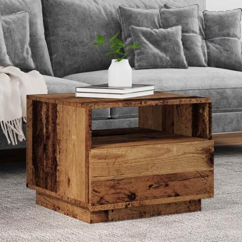 BOWEKAM Tables-Accent Tables-Coffee Tables-Coffee Table with LED Lights Old Wood 50x49x40cm BOWEKAM Tables-Accent Tables-Coffee Tables-Coffee Table with LED Lights Old Wood 50x49x40cm von BOWEKAM