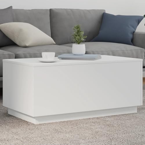 BOWEKAM Tables-Accent Tables-Coffee Tables-Coffee Table with LED Lights White 90x50x40cm BOWEKAM Tables-Accent Tables-Coffee Tables-Coffee Table with LED Lights White 90x50x40cm von BOWEKAM
