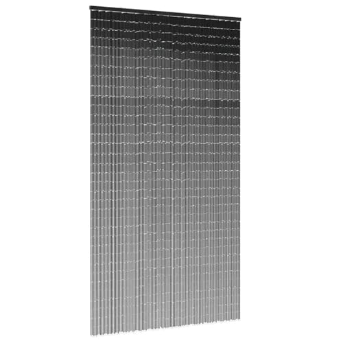 BOWEKAM - Vorhang Fenstergardine dunkelgrau 120x220 cm Bambus von BOWEKAM