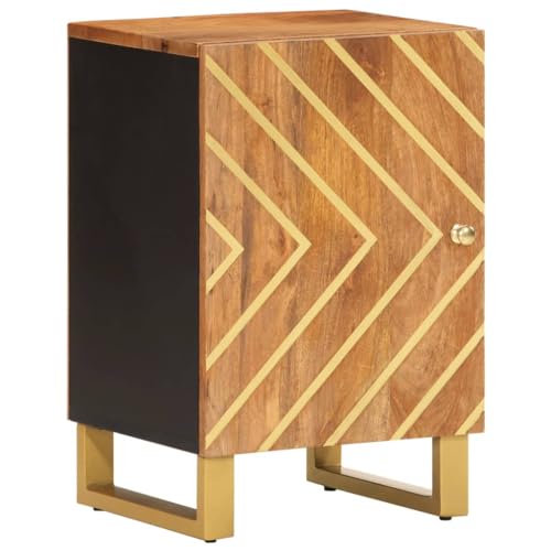 Badschrank braun und schwarz 38x33,5x58cm Massivholz Mango Badschrank braun und schwarz 38x33,5x58cm Massivholz Mango von BOWEKAM