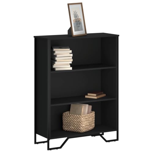 Bücherregal, Schwarz, 80 x 31 x 106 cm, Holz-Möbel, Regal, Bücherregale und Standregale von BOWEKAM