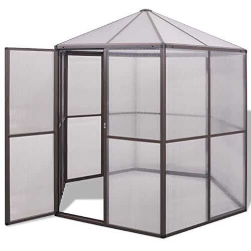 Rasen & Garten Gartenarbeit Gewächshäuser Gewächshaus Aluminium 240x211x232cm von BOWEKAM